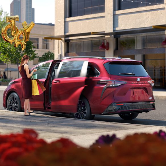 Sienna XSE couleur Rouge rubis nacré avec capteur activé par le pied